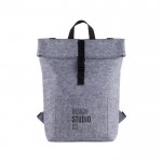 Mochila de fieltro RPET con bolsillo interior para portátil 15.6'' color gris quinta vista