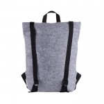 Mochila de fieltro RPET con bolsillo interior para portátil 15.6'' color gris sexta vista