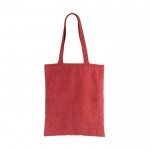 Bolsa aterciopelada de poliéster con asas largas 240 g/m2 color rojo segunda vista