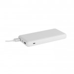 Batería externa hecha de ABS reciclado con capacidad de 8.000 mAh color blanco segunda vista
