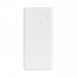 Batería externa hecha de ABS reciclado con capacidad de 8.000 mAh color blanco quinta vista