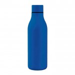 Botella de acero inoxidable de doble pared con tapón a juego 500ml color azul primera vista