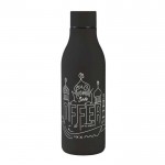 Botella de acero inoxidable de doble pared con tapón a juego 500ml color negro segunda vista
