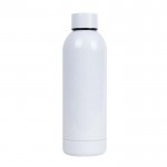 Botella de acero inoxidable reciclado especial para sublimar 500ml color blanco primera vista