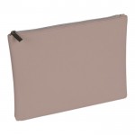 Neceser de cuero sintético de suave tacto con tirador a juego color beige segunda vista