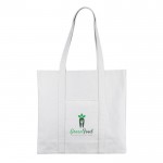 Bolsa grande de algodón reciclado con asas largas 360 g/m2 color natural quinta vista