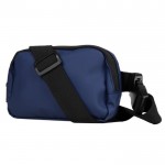 Bandolera de cuero sintético con un bolsillo exterior detrás color azul marino segunda vista