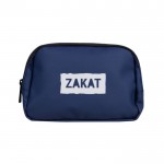 Bandolera de cuero sintético con un bolsillo exterior detrás color azul marino cuarta vista