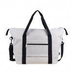 Bolsa de cuero sintético para viaje con cinta para trolley color natural primera vista