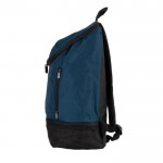 Mochila de poliéster para deportes con compartimiento de zapatos color azul marino cuarta vista
