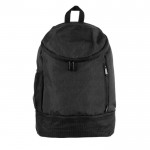 Mochila de poliéster para deportes con compartimiento de zapatos color gris primera vista