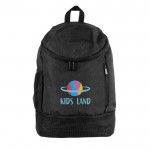 Mochila de poliéster para deportes con compartimiento de zapatos color gris sexta vista