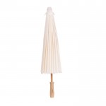 Elegante paraguas de papel blanco personalizable ideal para bodas color blanco tercera vista