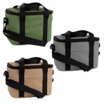 Bolsa nevera impermeable de cuero sintético y doble asa ajustable primera vista