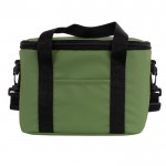 Bolsa nevera impermeable de cuero sintético y doble asa ajustable color verde primera vista