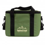 Bolsa nevera impermeable de cuero sintético y doble asa ajustable color verde tercera vista