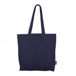 Bolsa de 100% algodón con bolsillo en el interior 140 g/m2 color azul marino primera vista