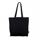 Bolsa de 100% algodón con bolsillo en el interior 140 g/m2 color negro primera vista