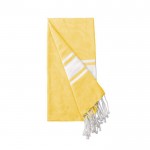 Pareo de algodón reciclado y poliéster en varios colores 150 g/m2 color amarillo primera vista