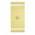 Pareo de algodón reciclado y poliéster en varios colores 150 g/m2 color amarillo tercera vista