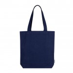 Bolsa de algodón reciclado en colores neutros 320 g/m2 color azul marino primera vista