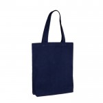 Bolsa de algodón reciclado en colores neutros 320 g/m2 color azul marino segunda vista