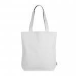 Bolsa de algodón reciclado en colores neutros 320 g/m2 color blanco primera vista