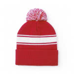 Gorro invierno personalizado con pompón color rojo