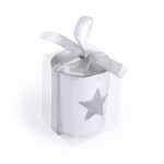 Vela de Navidad diseño estrella color plateado