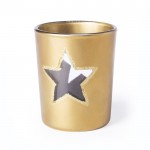 Vela de Navidad diseño estrella color dorado