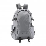 Mochila de ripstop con varios bolsillos color gris primera vista