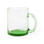 Tazas de cristal personalizadas color verde