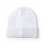 Gorros para publicidad con cinta frontal color blanco