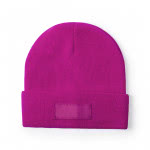 Gorros para publicidad con cinta frontal color fucsia