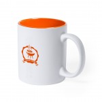 Taza de cerámica de alta calidad color naranja