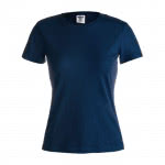 Camisetas para publicidad baratas mujer color azul marino