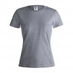 Camisetas con logotipo mujer algodón 150 g/m2 color gris