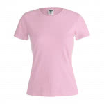 Camisetas con logotipo mujer algodón 150 g/m2 color rosa