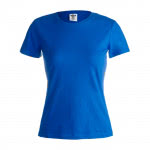 Camisetas con logotipo mujer algodón 150 g/m2 color azul