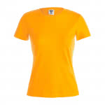 Camisetas con logotipo mujer algodón 150 g/m2 color dorado