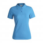 Polos mujer merchandising color azul claro