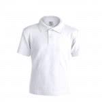 Polo para niños promocional algodón 180 g/m2 color blanco