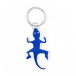 Llavero para abrir botellas forma salamandra azul
