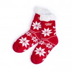 Calcetines antideslizantes de Navidad color rojo primera vista