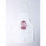Delantal para sublimación de non-woven con cintas a juego 80 g/m2 color blanco segunda vista