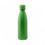 botella metálica publicidad verde