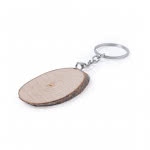 Llavero madera ovalado personalizado