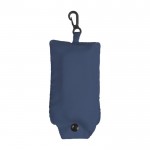 Bolsa plegable de poliéster 190T de la compra con mosquetón color azul primera vista