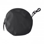 Bolsa plegable de la compra de poliéster 190T con gancho color negro primera vista