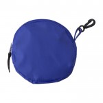 Bolsa plegable de la compra de poliéster 190T con gancho color azul segunda vista